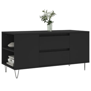 Schwarzer Couchtisch 102 cm Holzwerkstoff