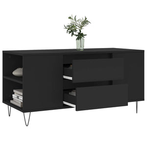 Schwarzer Couchtisch 102 cm Holzwerkstoff