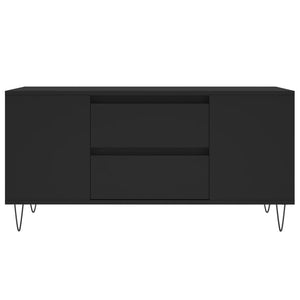 Schwarzer Couchtisch 102 cm Holzwerkstoff