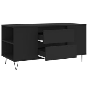 Schwarzer Couchtisch 102 cm Holzwerkstoff