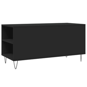 Schwarzer Couchtisch 102 cm Holzwerkstoff