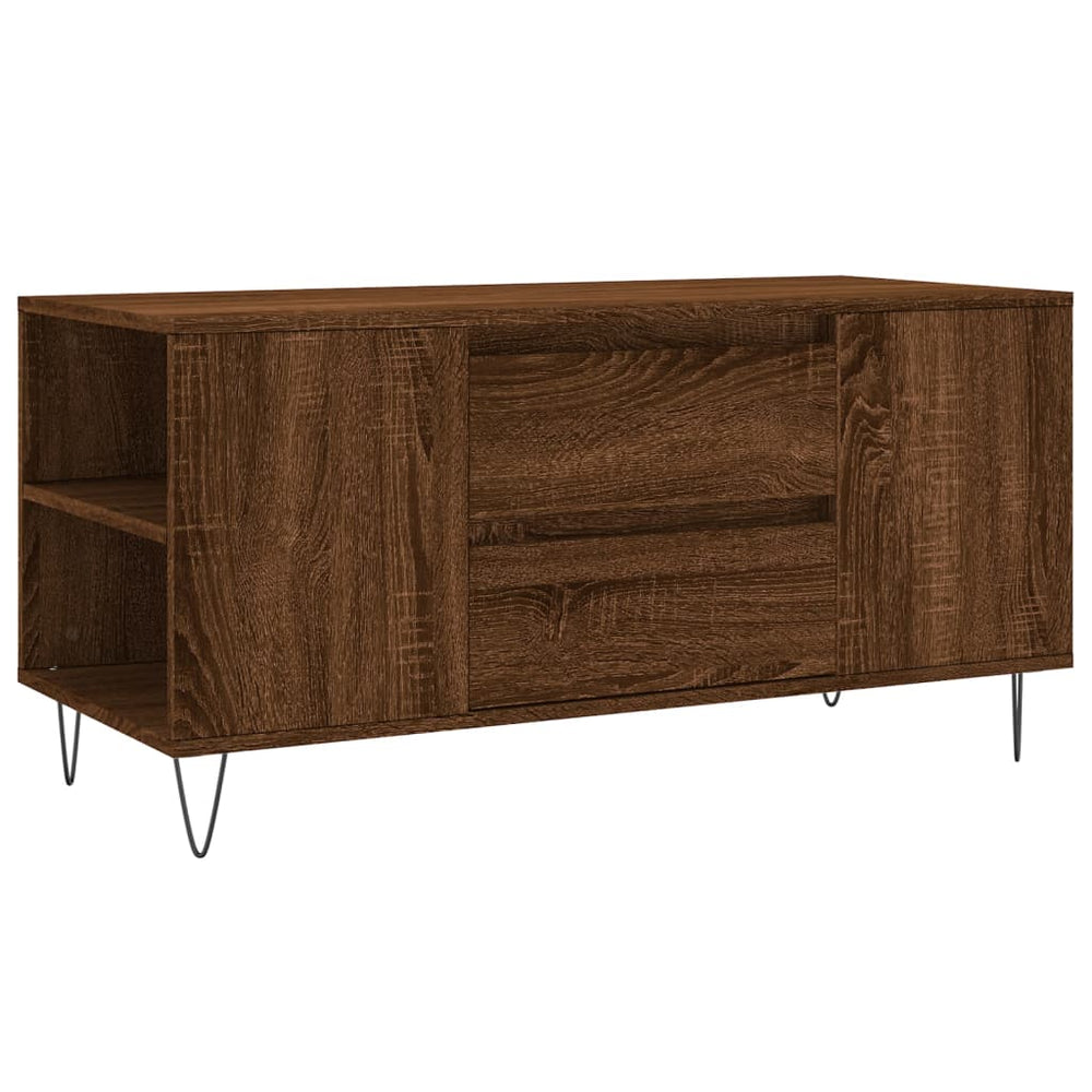 vidaXL Coffee Table Brown Oak-Look 102x44.5x50 cm Engineered Wood