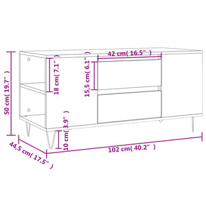 Couchtisch Braun Eichenoptik 102 cm