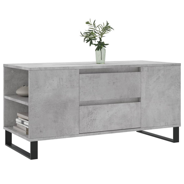 Betongrauer Couchtisch mit Stauraum
