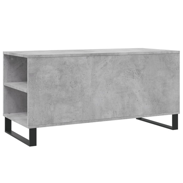 Betongrauer Couchtisch mit Stauraum