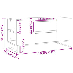 Betongrauer Couchtisch mit Stauraum