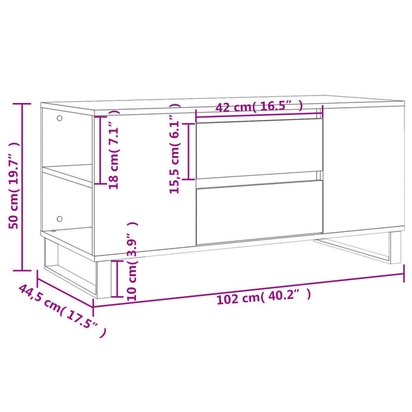 Couchtisch Räuchereiche, 102 cm