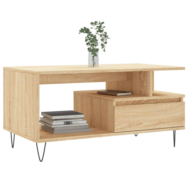 Sonoma Eiche Couchtisch 90x49 cm