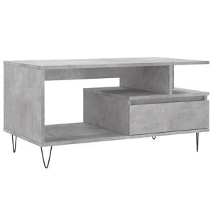 Betongrauer Couchtisch 90x49 cm
