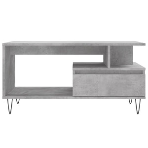 Betongrauer Couchtisch 90x49 cm
