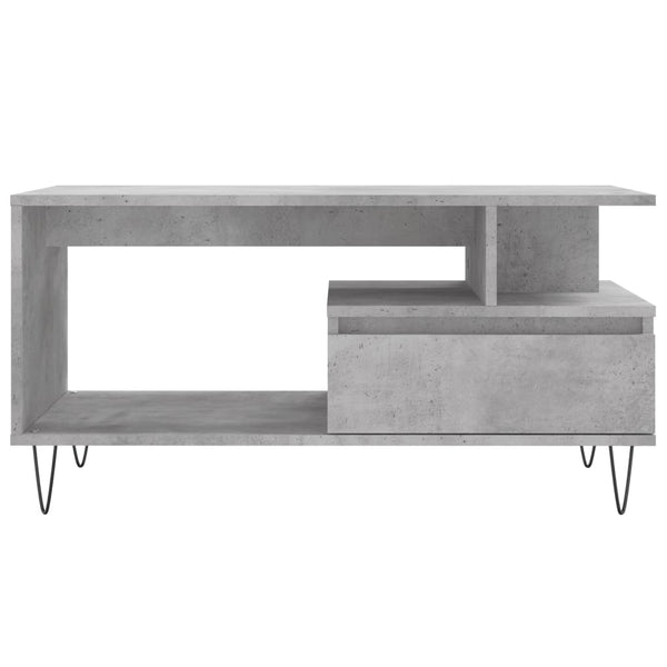 Betongrauer Couchtisch 90x49 cm