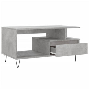 Betongrauer Couchtisch 90x49 cm