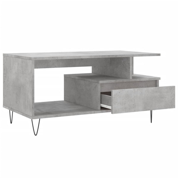 Betongrauer Couchtisch 90x49 cm