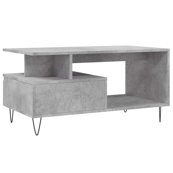 Betongrauer Couchtisch 90x49 cm