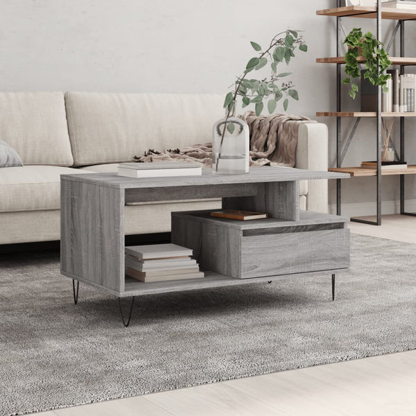 Couchtisch Grau Sonoma 90x49 cm