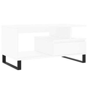 Weißer Couchtisch 90x49 cm