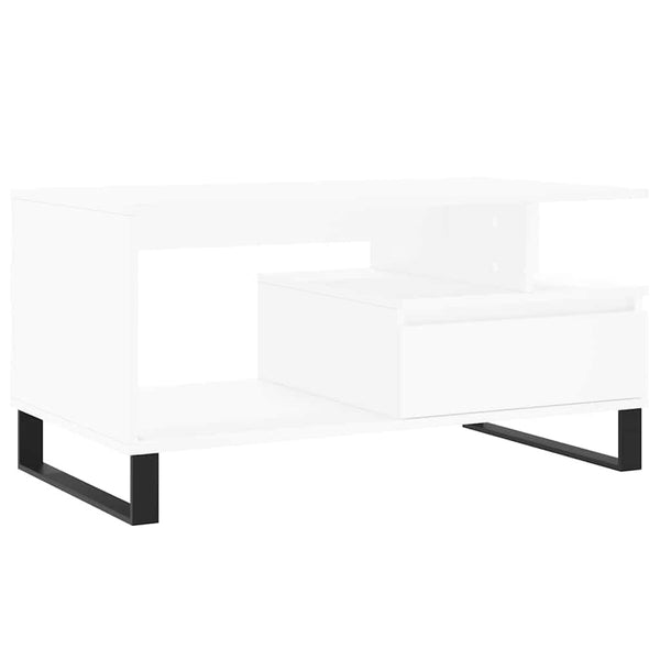 Weißer Couchtisch 90x49 cm