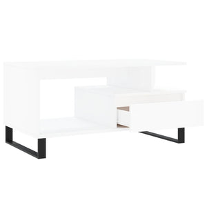 Weißer Couchtisch 90x49 cm
