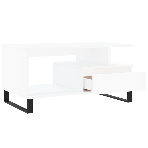 Weißer Couchtisch 90x49 cm