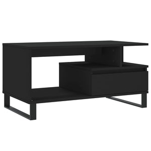 Schwarzer Couchtisch 90x49 cm