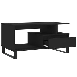Schwarzer Couchtisch 90x49 cm