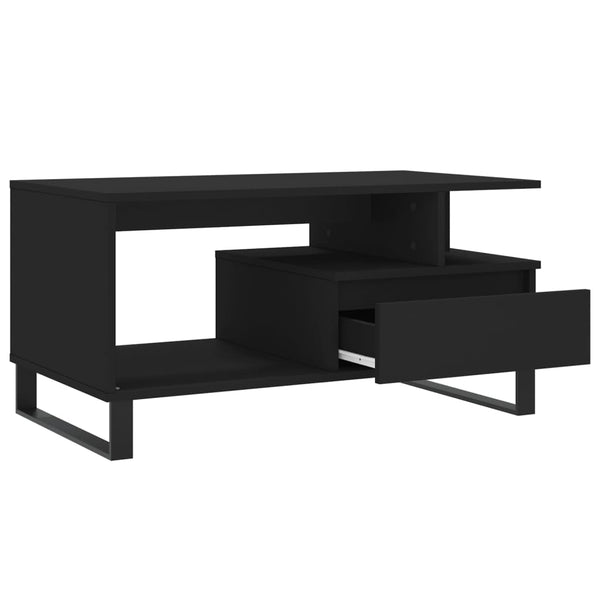 Schwarzer Couchtisch 90x49 cm