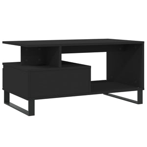 Schwarzer Couchtisch 90x49 cm