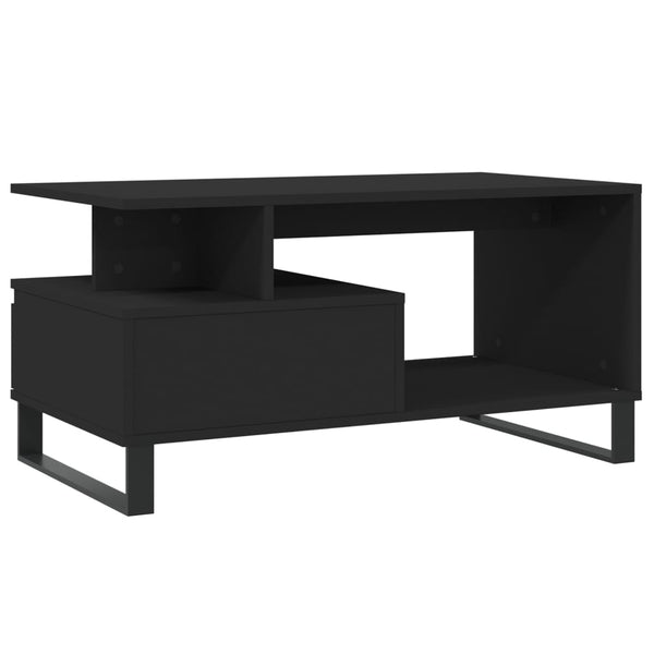 Schwarzer Couchtisch 90x49 cm