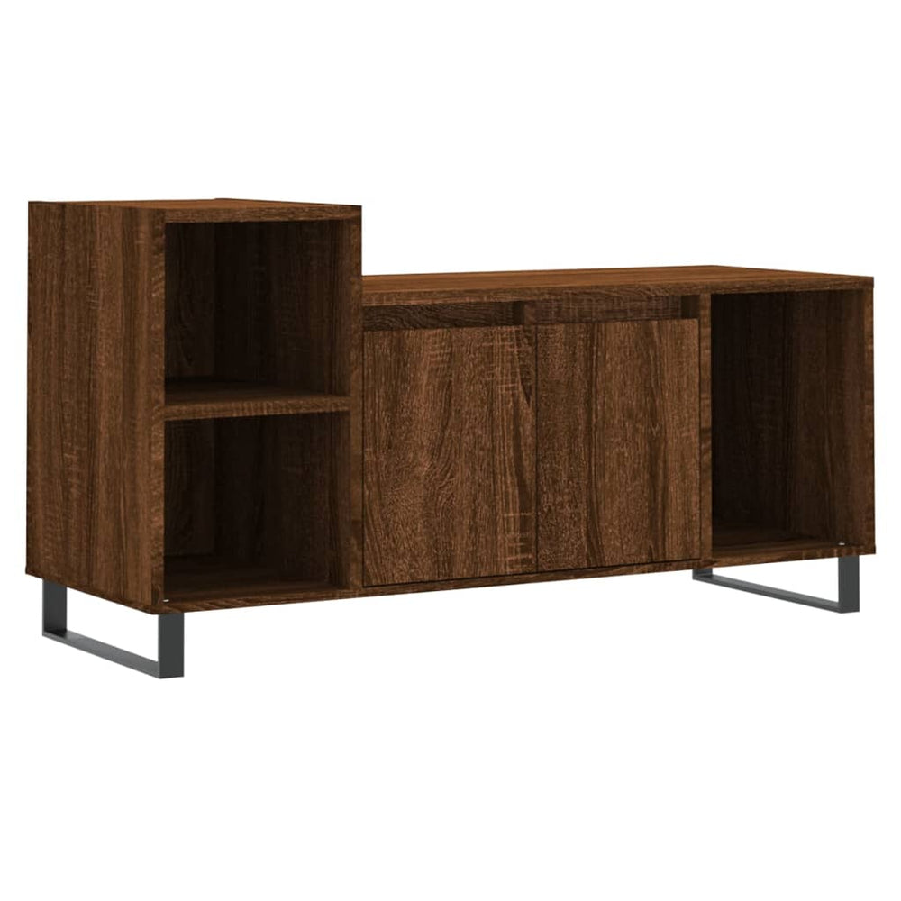 vidaXL Meuble TV marron aspect chêne 100x35x55 cm Bois d'ingénierie