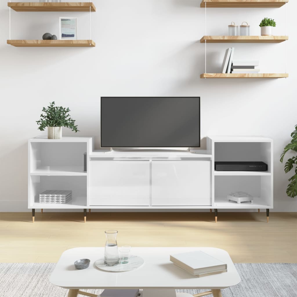 TV-Schrank Hochglanz Weiß 160 cm