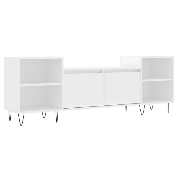TV-Schrank Weiß 160 cm Holzwerkstoff