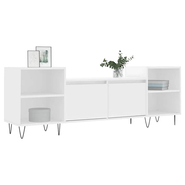 TV-Schrank Weiß 160 cm Holzwerkstoff