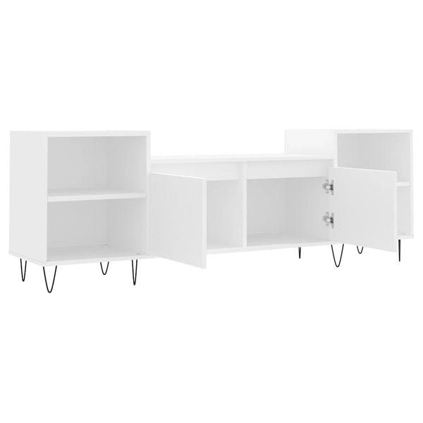 TV-Schrank Weiß 160 cm Holzwerkstoff