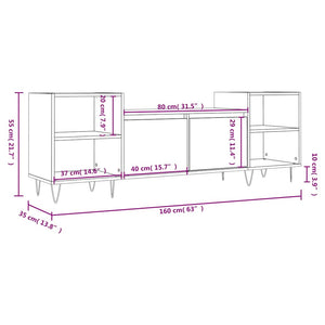 TV-Schrank Weiß 160 cm Holzwerkstoff