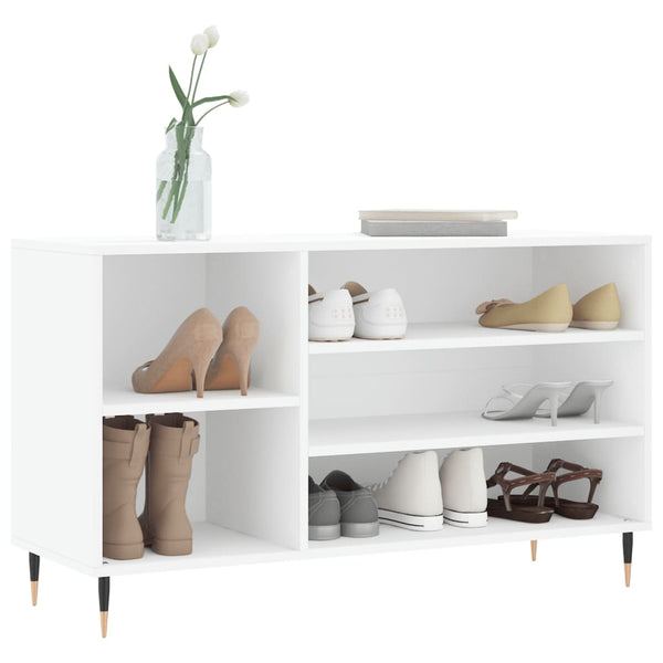Schuhregal Weiß 102x36x60 cm