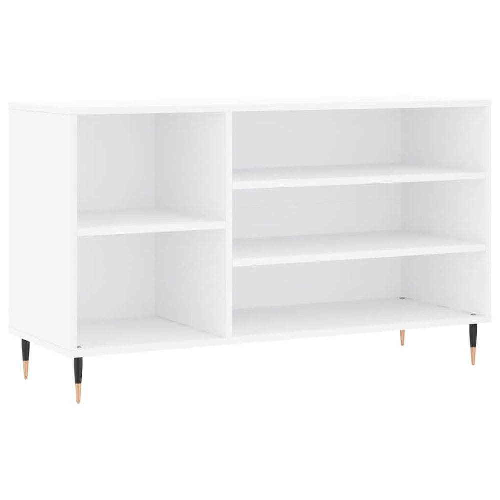 Hochglanz Schuhregal Weiß, 102cm