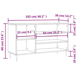 Hochglanz Schuhregal Weiß, 102cm
