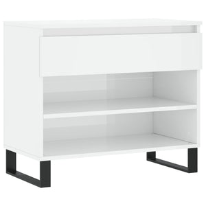 Schuhregal Hochglanz Weiß 70 cm