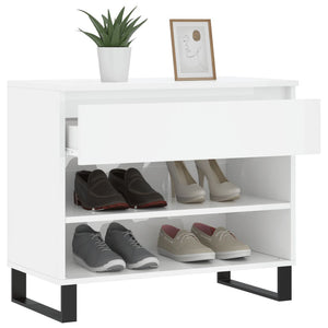 Schuhregal Hochglanz Weiß 70 cm