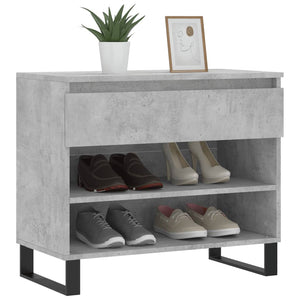 Betongraues Schuhregal 70x36x60 cm