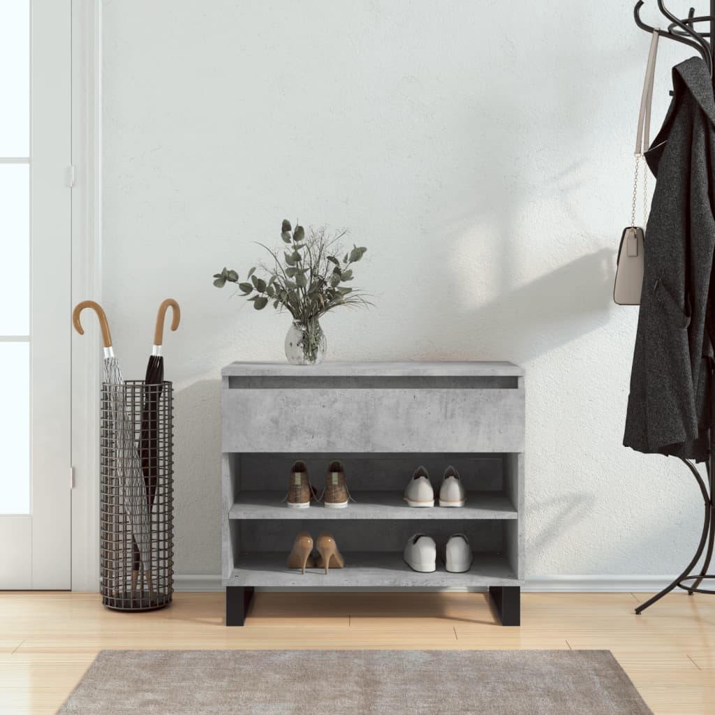 Betongraues Schuhregal 70x36x60 cm