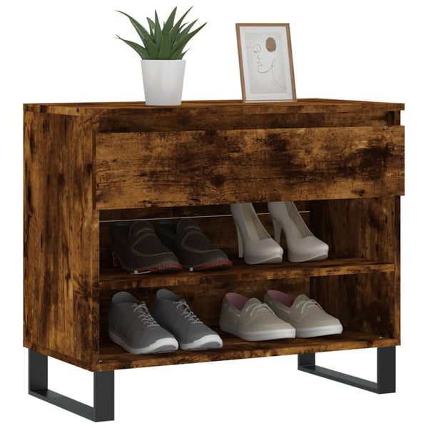 Schuhregal Räuchereiche 70x36x60 cm