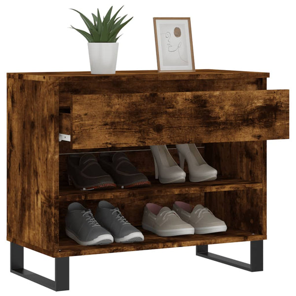 Schuhregal Räuchereiche 70x36x60 cm