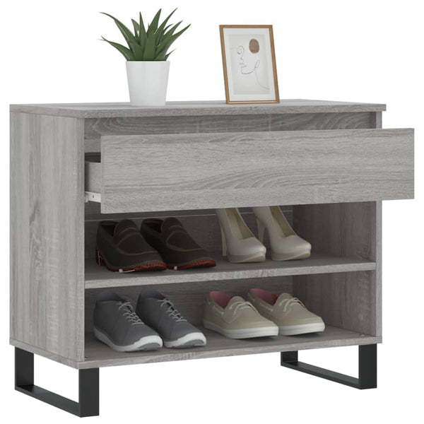 Schuhregal Grau Sonoma 70x60 cm