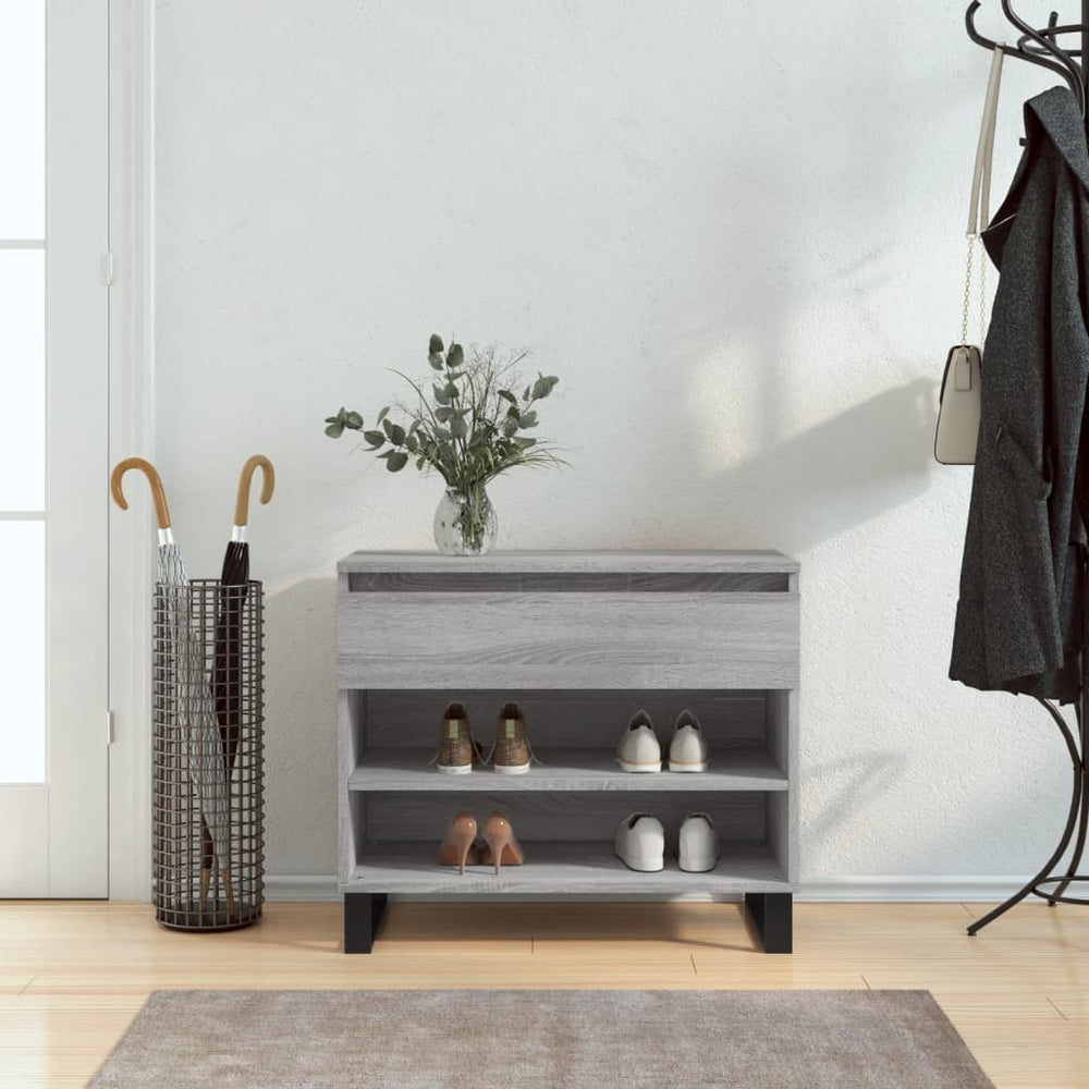 Schuhregal Grau Sonoma 70x60 cm