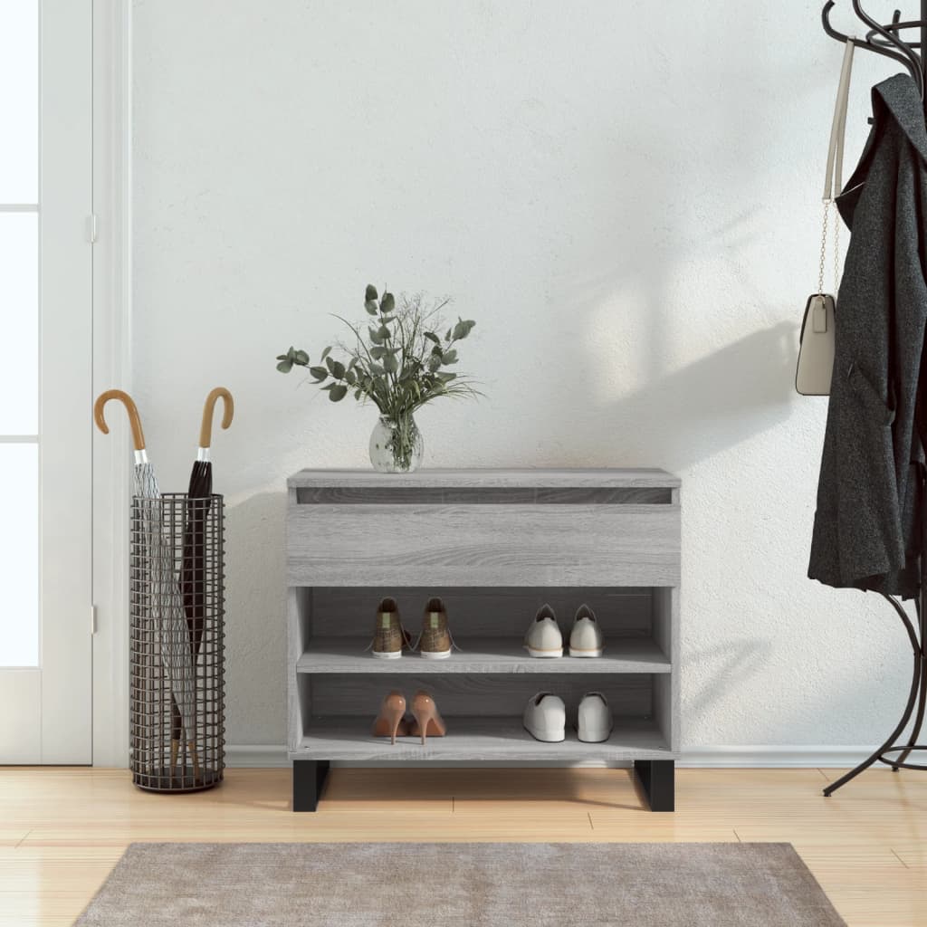 Schuhregal Grau Sonoma 70x60 cm