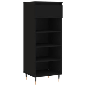 Schuhschrank Schwarz Holzwerkstoff 40x36x105 cm