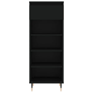 Schuhschrank Schwarz Holzwerkstoff 40x36x105 cm