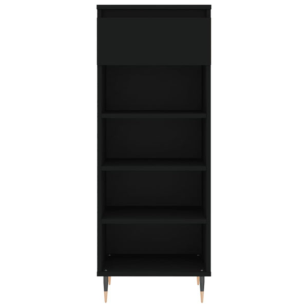 Schuhschrank Schwarz Holzwerkstoff 40x36x105 cm