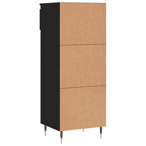 Schuhschrank Schwarz Holzwerkstoff 40x36x105 cm